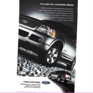 Ford Explorer SUV Car Auto 2000s Print Ad